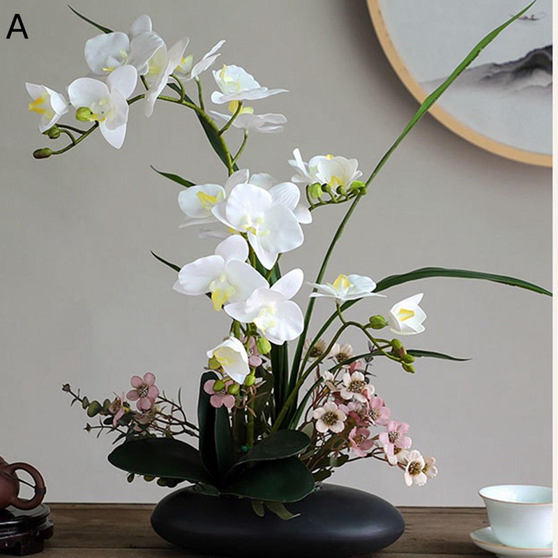 造花インテリア 胡蝶蘭 枯れない花 装飾花 アートフラワー フラワーアレンジメント 観葉植物 本物そっくり 簡単世話いらず ミニ花器 おしゃれ モダン 北欧 贈り物 プレゼント 飾り用 お見舞い