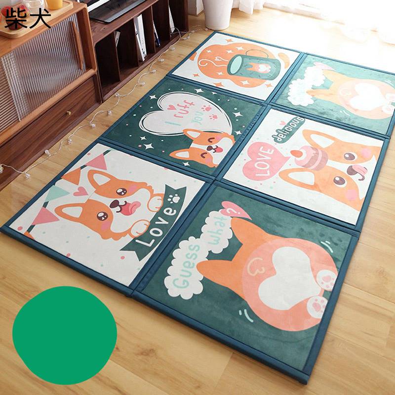 ジョイントマット タイルカーペット 下敷き 動物柄 かわいい ジョイント アニメ 収納便利 ベビー 滑り止め ずれないマット 洗濯OK 防水 サイレント 子供 連動フロアタイル フロアマット