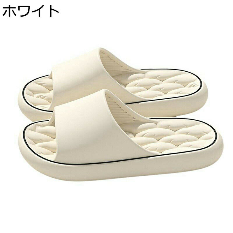 スリッパ 夏用 ルームシューズ レディース 室内スリッパ ユニセックス 通気 耐摩耗性 厚底 静音 すべり..