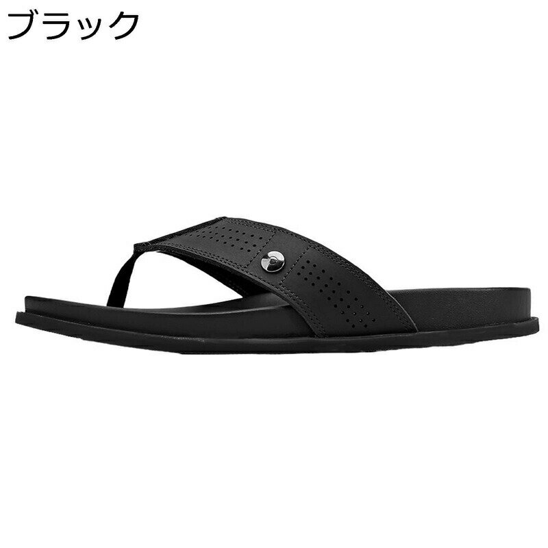 スリッパ トングサンダル メンズ ベランダスリッパ 排水 puレザー 外用 夏サンダル 鼻緒付き 履きやす..