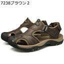 スポーツサンダル レザー メンズ 登山サンダル ビーチサンダル サンダル 本革 つま先あり マジックテープ 大きいサイズ 男性用 夏 素足可 戸外 海 登山 旅...