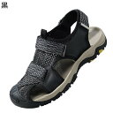 スポーツサンダル レザー 登山サンダル メンズ つま先あり 本革 ニットメッシュ マジックテープ 多重ストラップ パンチング サンダル アウトドア 夏 男性 海...