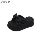 ビーチサンダル ビーサン スリッパ リボン 厚底ソール7cm サボ レディース かわいい 簡約 身長アップ ファッション 美脚 簡潔 防水台 スリッパ 外出 春夏 痛くない 履きやすい おしゃれ(4)