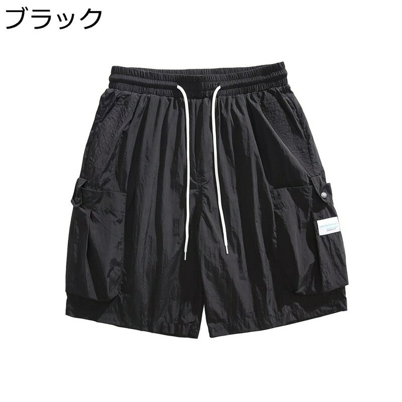 ショートパンツ メンズ 夏用 ショーツ 五分丈 マルチポケット カーゴパンツ 肌触りいい 通気 耐久性 汗染み防止 薄手 おしゃれ ルーズシルエット 大きいサイズ ウエストゴム 作業着 原宿系 釣り 登山