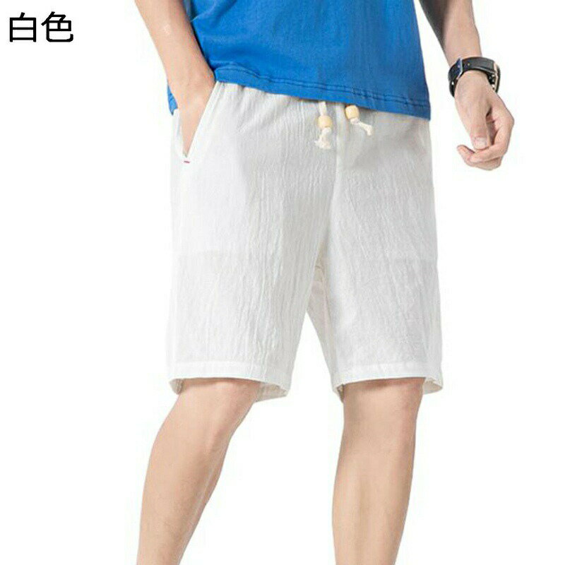 メンズショーツ リンネル 綿麻 白 黒 青 灰色 緑 メンズ ショットパンツ 大きいサイズ 5分丈 ハーフパンツ サーフパンツ 無地 純色 冷感 夏用 ハーフ ゆったり ワイド スポーツパンツ 涼しい M-5XL