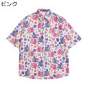 アロハシャツ 兎 熊柄 シャツ ボタンダウン メンズ 可愛い 男女兼用 ハワイアンシャツ 半袖 夏服 ルーズ プリントシャツ 吸汗速乾 UV対策 快適 軽量 ギ...