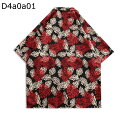 半袖シャツ ビーチシャツ アロハ 夏服 メンズ 前開き ユニセックス 総柄シャツ ボタンダウン 薄い 軽い オープンカラー 通気速乾 UV対策 日焼け止め ファッション 海水浴 結婚式 ストリート クール