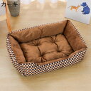 ペットベッド スクエア型 犬用ベッド 猫用 ベッド ペットクッション 春夏秋用 ペットソファー 猫用マット 中型小型犬用マット 滑りにくい 両用 お手入れ簡単 ...