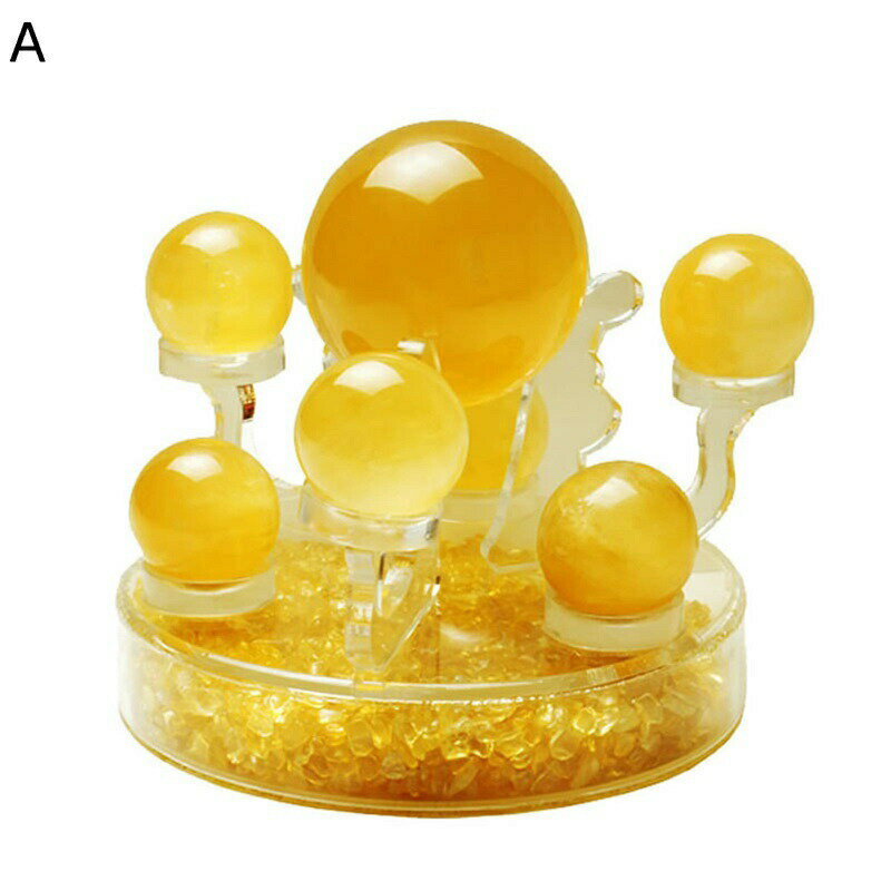 シトリン 黄水晶 水晶玉 クリスタルボール 風水グッズ クリスタル 占い 七星陣セット 浄化 開運 お守り..