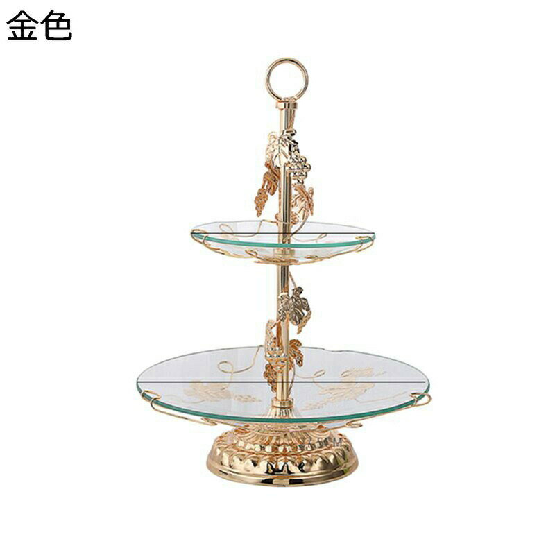 ティアードサービングトレイ 2段 ファームハウス ガラス コープケーキスタンド デザート ケーキ陳列台 ケーキスタンド ケーキトレー ケーキトレイ アンティーク風 おしゃれ 結婚式のデザートお祝い スナック