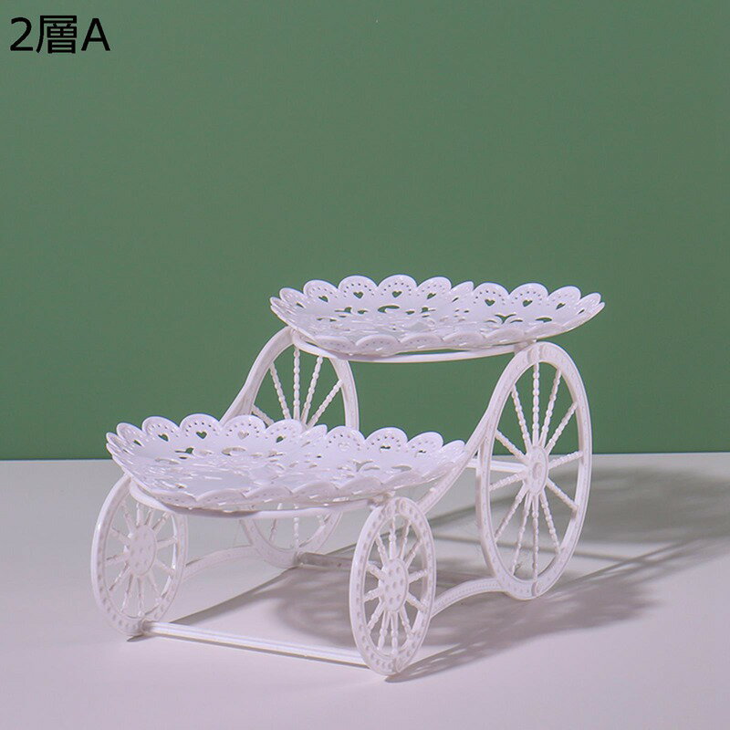 ケーキスタンド 自転車 2層 北欧風 果物収納 自転車 菓子皿 デザート展示スタンド デザートスタンド 寿..