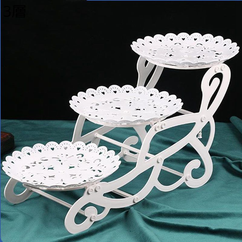 ケーキプレート 3層 陶器 自転車スナックラック ケーキスタンド アフタヌーンティー ケーキ皿 チョコレ..