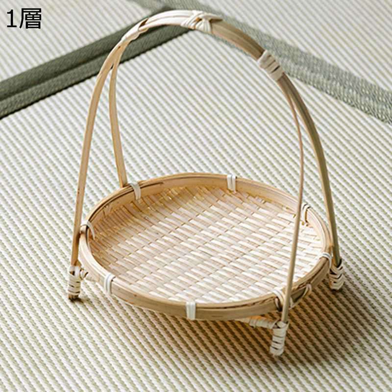 ケーキスタンド 3層 竹編み 製 軽い アフタヌーンティースタンド お菓子皿 ケーキトレイ フルーツトレイ デザート用品 チョコレートカップ ティータイム スナック表示板 お菓子皿 お菓子やフルーツ パン屋 寿司