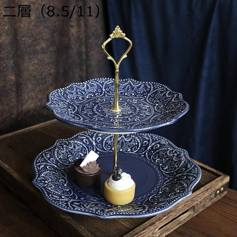 ケーキプレート 陶器 2段3段 ケーキスタンド デザートトレイ アーチ型カップケーキスタンド カップケーキキャンディ アフタヌーンティー デザート皿 フルーツ入れ ゆめかわいい 北欧風 結婚式 来客用 室内装飾収納
