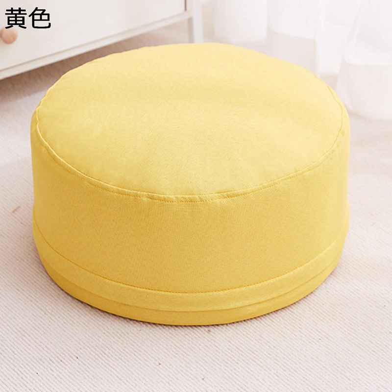 足置きソファー 座布団 ラウンドクッション スツール 丸 オットマン 布張り ローソファ 小型 ミニサイズ 座れる しゃれ ソフト 座り心地良い 書房 在宅ワーク リビングルーム 靴替えスツール 洗えるカバー