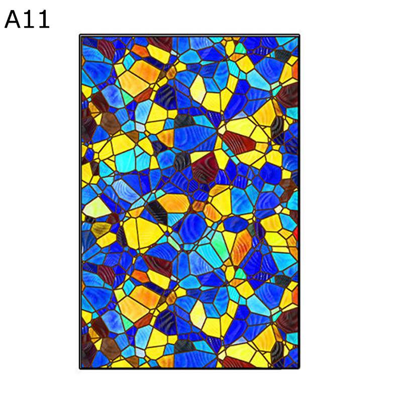 ウィンドウフィルム ガラスシート ステンドグラス 教会 欧米風 ガラス 目隠しシール 外から見えない窓..
