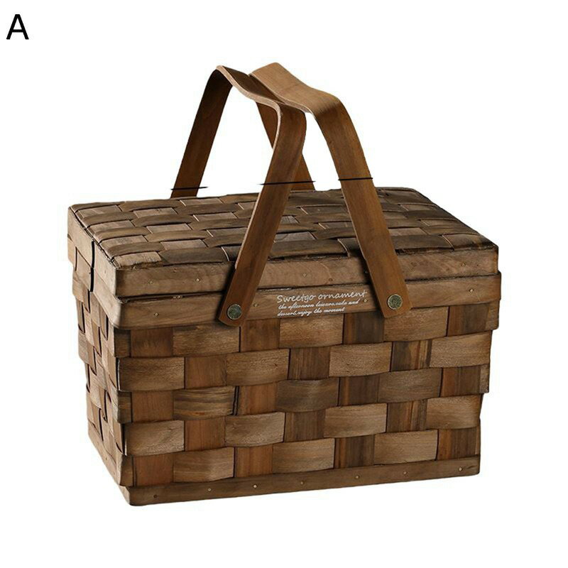 バスケット 手編み 蓋付き 竹製 取っ手付き 竹篭 竹かご パンかご かご 藤編みかご 茶道具 収納箱 カゴ収納 果物 収納小物 野菜 お菓子皿 キッチン収納 ...