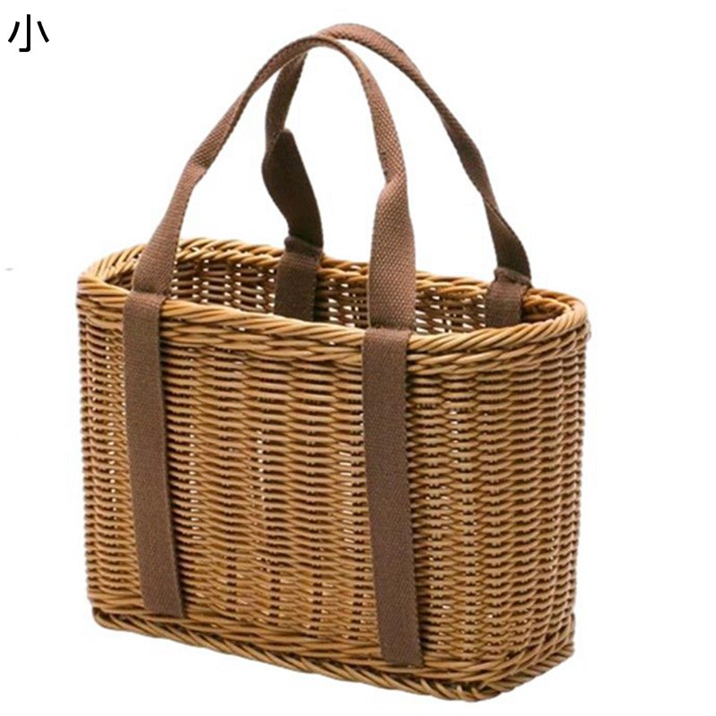 藤編みかご カゴ収納 手編みかご カゴバッグ バスケット 手提げバッグ お買い物籠 花かご ピクニックバスケット 手さげ 野菜かご 果物入り 卓上収納 水洗える...