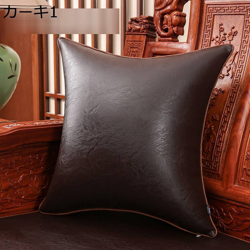 ざぶとん 座布団 PU革 無地 純色 クッション いす用 車用 畳用 清潔やすい 柔らかい シンプル 食事 和室 和風 部屋飾り プレゼント オフィス/畳/椅子/車用/自宅用 瞑想用 ヨガ 40*45cm（3cm）