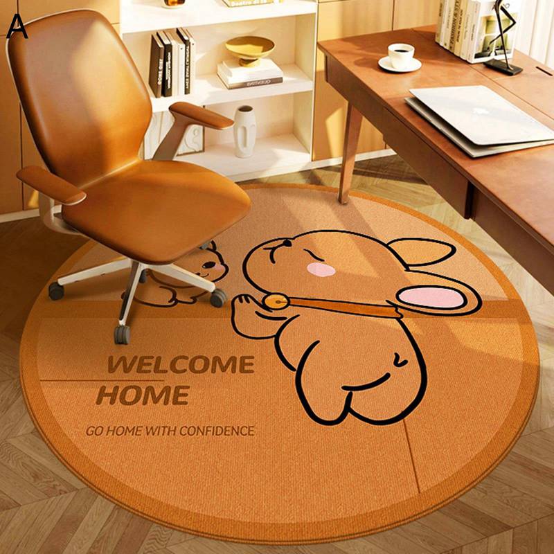 円形カーペット フロアマット 足元パッド ゲーミングマット 大きいラグ かわいい 床保護 椅子の下に敷く 防滑 騒音対策 お手入れ簡単 敷物 オールシーズン 柔軟 デスク 畳 踏み心地良い