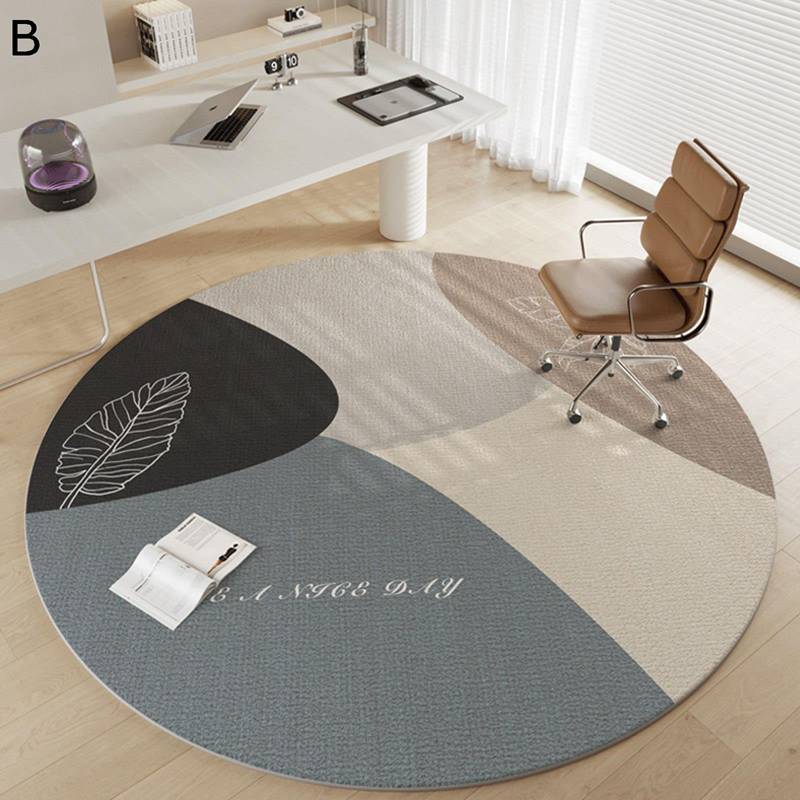 円形カーペット 足元パッド ゲーミングマット フロアマット 幾何柄 北欧風 大きいラグ 家具保護 椅子の下に敷く 防滑 防音 洗いOK 敷物 春夏秋冬 ソフト 食卓 在宅勤務 肌触り良い