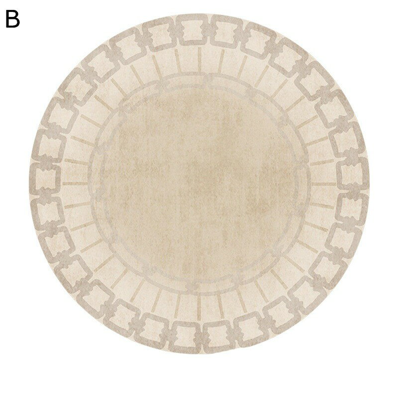 ゲーミングマット チェアマット デスクカーペット 北欧風 大判 家具保護パッド フロアマット 足元 丸型ラグ 防カビ キズ防止 低反発 吸音 洗濯可能 春夏秋冬 オフィス エレガント 日系 [2]