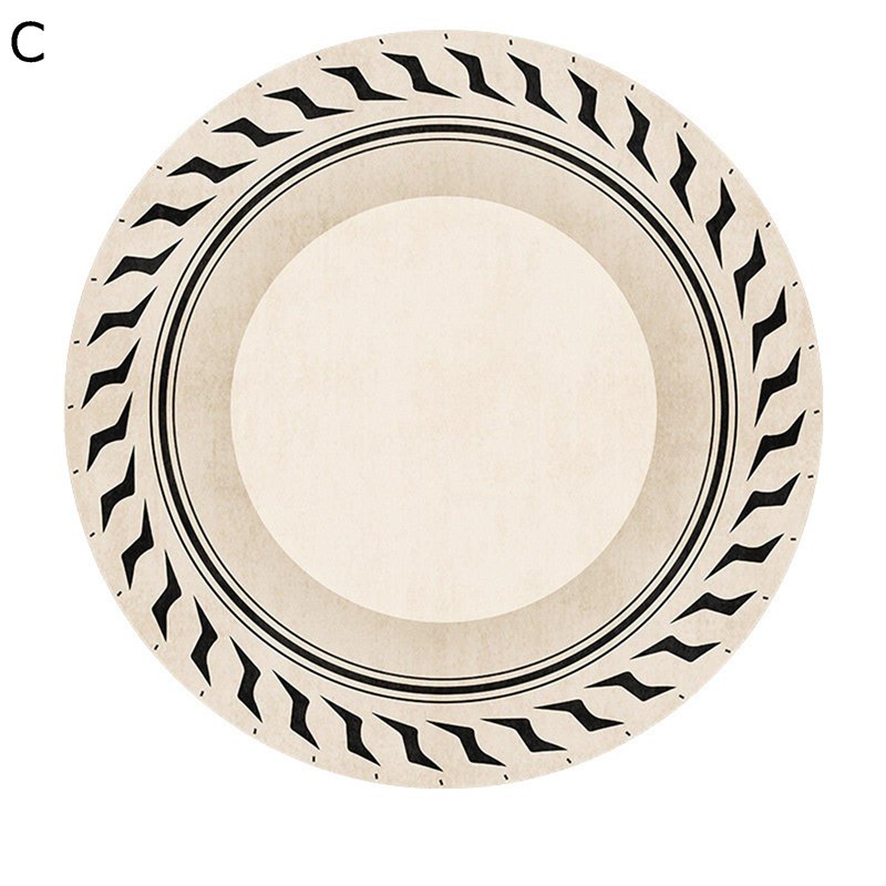 ゲーミングマット チェアマット デスクカーペット 北欧風 大判 家具保護パッド フロアマット 足元 丸型ラグ 防カビ キズ防止 低反発 吸音 洗濯可能 春夏秋冬 オフィス エレガント 日系 [3]