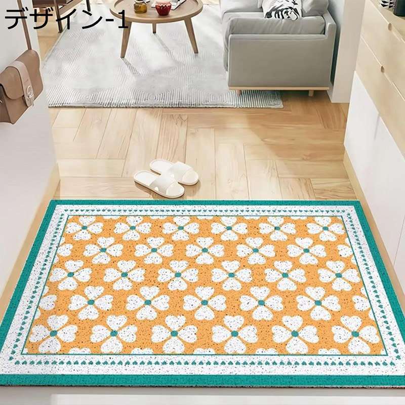 玄関マット ドアマット PVC 滑り止め 泥落とし 屋内用 屋外 廊下 洗いやすい 滑り止め 耐摩耗性 吸水 ..