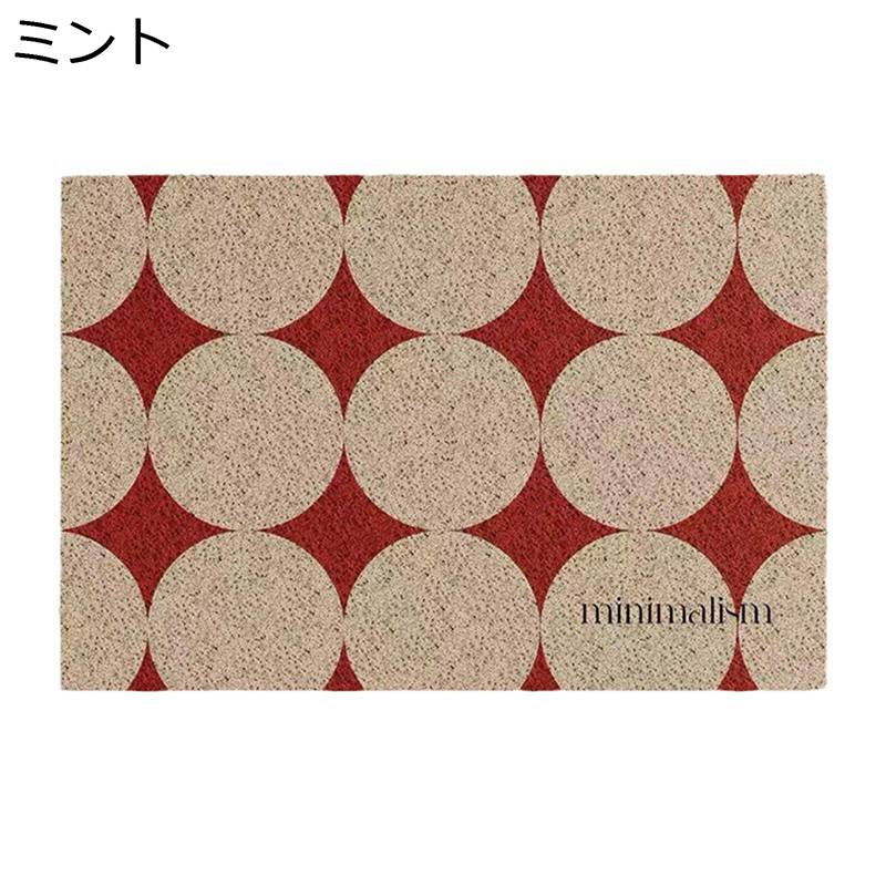ルームマット 玄関マット ドアマット PVC 足ふきマット 汚れ落とし カットできる ホーム 浴室 室内 廊下 丸洗い 滑り止め付 幾何学柄 耐久性 長方形 北欧風 家庭用