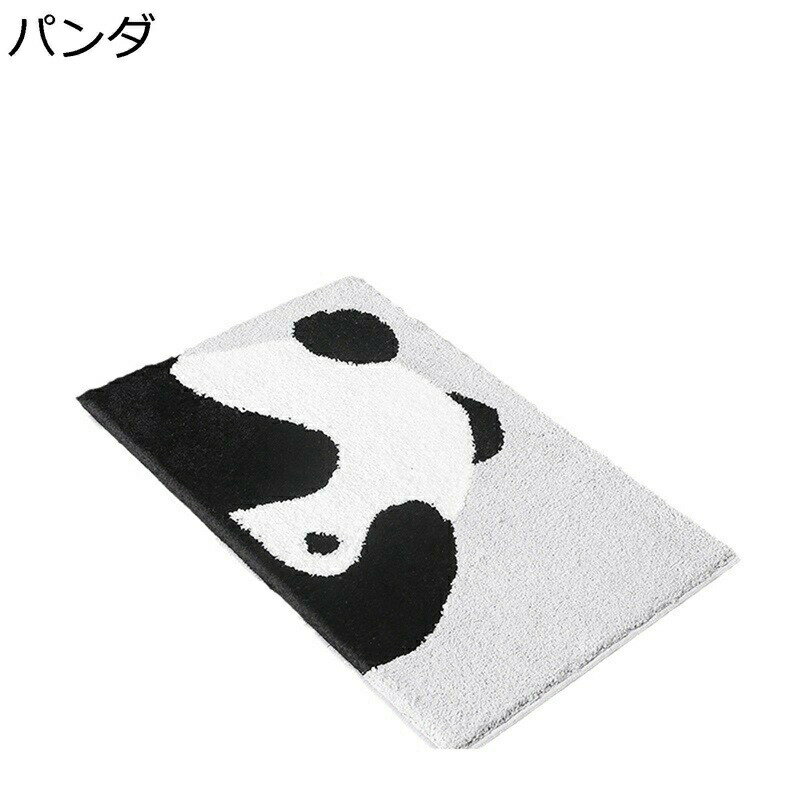 バスルームマット お風呂マット 玄関マット 浴室 可愛い パンダ 動物柄ドアマット 速乾 洗面所 廊下敷き バスルーム 自宅用 洗える 滑り止め ふわふわ マイクロファイバー ベッド