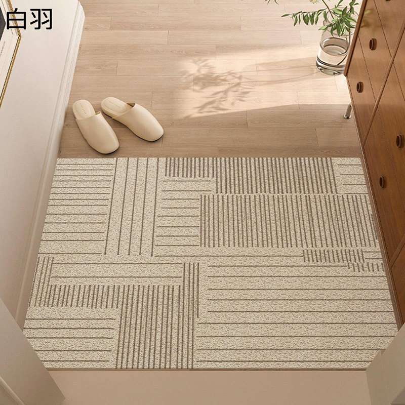 玄関マット ドアマット PVC 汚れ落とし 幾何学柄 室内 足ふきマット 洗面台 寝室 家庭用 洗いやすい 滑り止め 耐久性 傷防止 耐磨耗性 カットできる 北欧 廊下敷き玄関マット