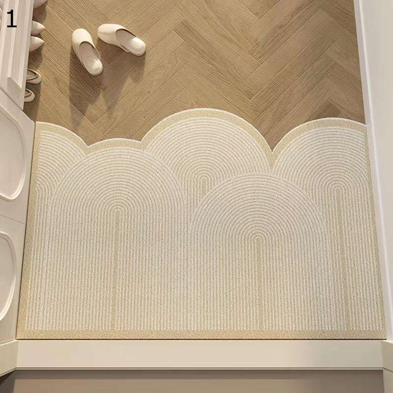 玄関マット ドアマット 幾何学柄 PVC 汚れ落とし 家庭用 キッチンマット トイレ 水洗い すべり止め 耐久性 傷防止 大判 廊下敷き・階段マット 足拭きマット オフィス用