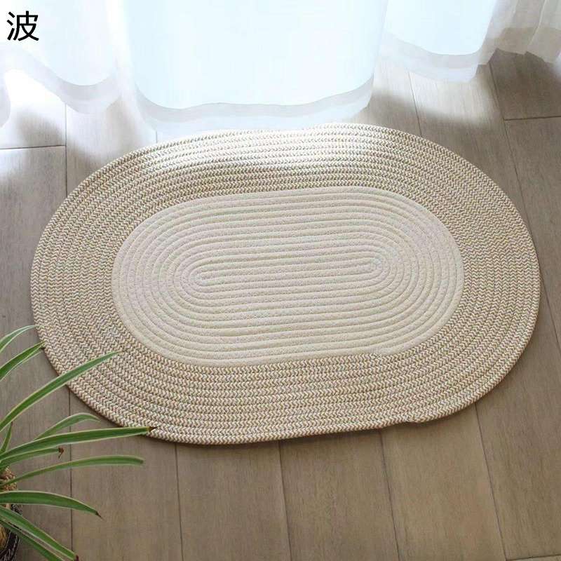 玄関マット ドアマット 綿麻 洗面所 浴室マット 廊下敷き 吸水 バスルーム 洗面所 足ふきマット 自宅用 洗濯可能 滑り止め ふかふか マイ