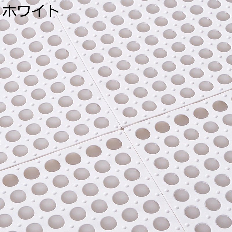 ジョイントバスマット 10枚組 pvc ジョイント ジョイントマット お風呂マット 浴室内マット 浴槽 滑り止め 排水穴付き シャワーマット プール シャワー 子供 すのこ すべりどめ 転倒防止 洗い場 お年寄り