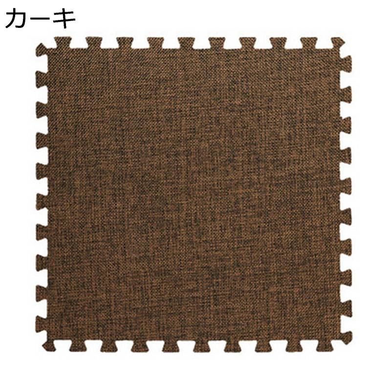 kcreateのジョイントマット タイルカーペット カーペットタイル 綿麻 賃貸ok 防汚 床材 綿麻 滑り防止 スプライスに簡単ベランダ パズルマット 子供 パズルプレイマット 防音 床保護 フロアマット｜アングル3