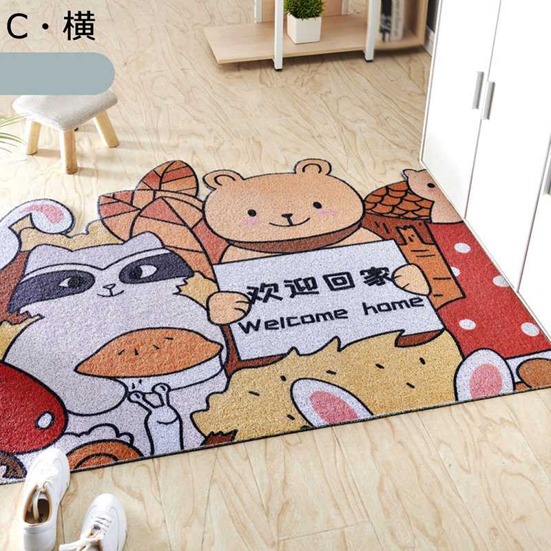 kcreateの玄関マット 泥落としマット ドアマット 業務用 室内・室外 砂落としマット 滑りにくい ウォッシュ インテリアマット 防臭防カビ 店舗用 ダイニング カフェ 事務所 幼稚園 おしゃれ｜アングル3