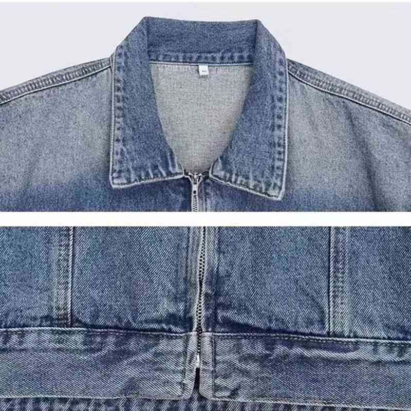 デニムベスト Gジャン メンズ 袖なし ジップアップ 肩パッド付き 体型カバー ウォッシュ加工 お洒落 多機能 バイクチョッキ 防風 作業用 おしゃれ ストリート系 韓国 ポケット付き かっこいい 四季通用