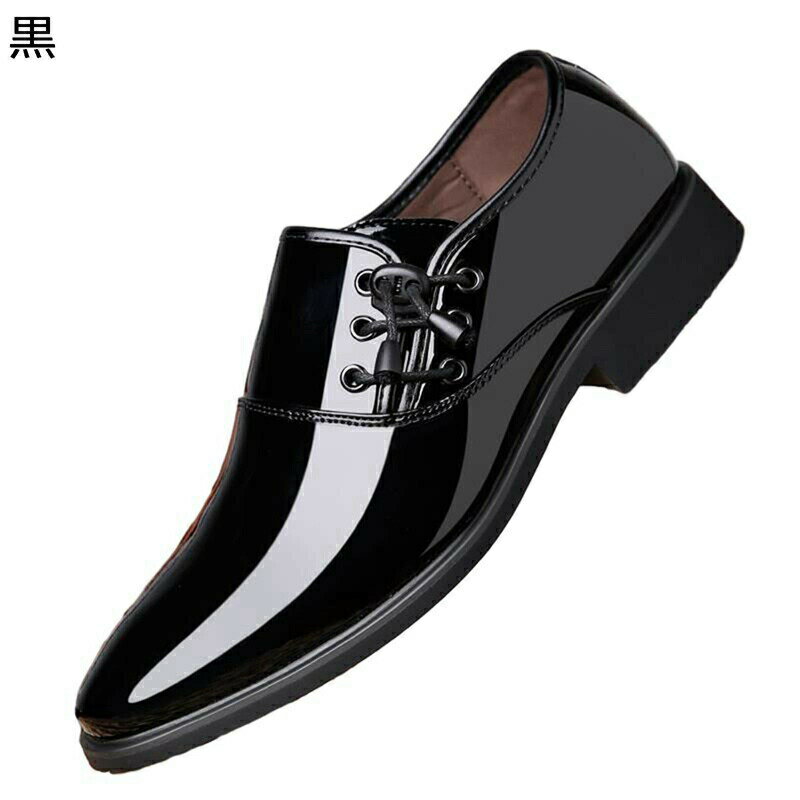 メンズ ビジネスシューズ エナメル PU革 オペラシューズ 紳士靴 カジュアルシューズ オフィス 通気性 ..