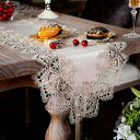 テーブルランナー レース テーブルセンター 北欧風 華やか 撥水 防油 刺繍フリル 防塵 耐久性 テーブル掛け レストラン ホテル用品 気分転換 食卓飾り ダイ...