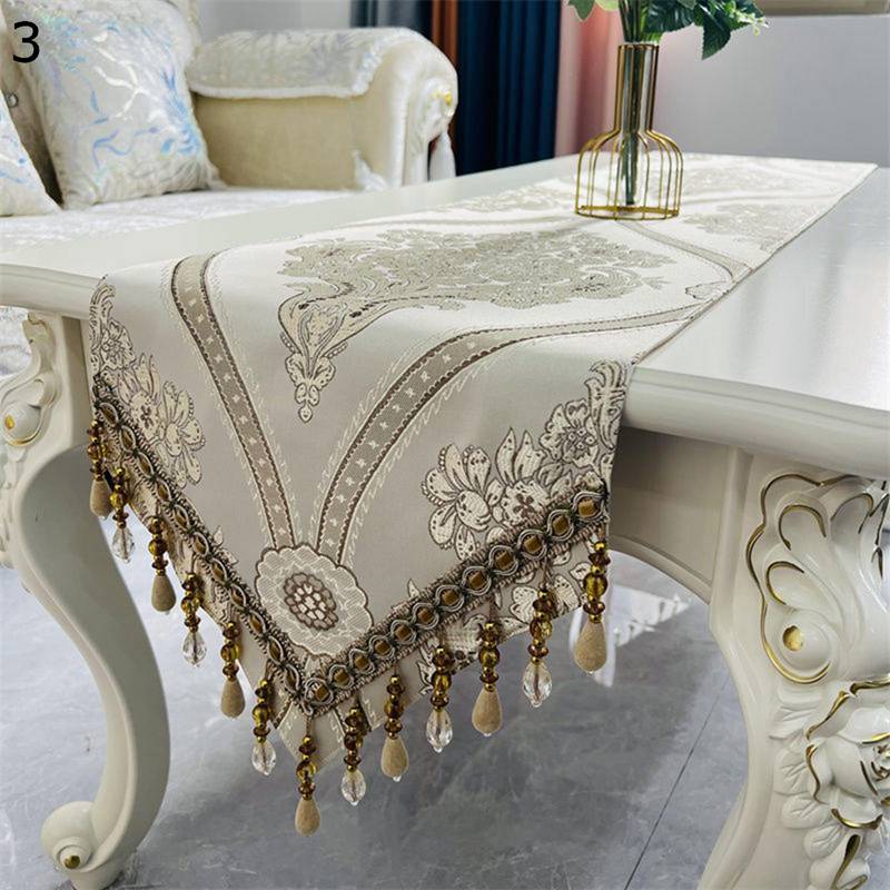 テーブルランナー 北欧 食卓ランナー テーブルセンター 欧風 おしゃれ 刺繍 花柄 フリンジ付き タッセル 耐久耐熱 軽量 厚手 レストラン ホテル用品 食卓飾り