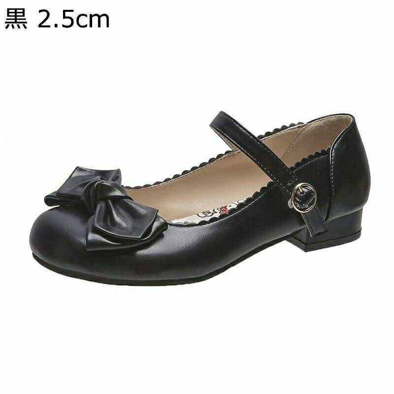 パンプス ハイヒール レディース 蝶結び ラウンドトゥ 可愛い リボン ロリータ靴 ドレスシューズ 甲ス..