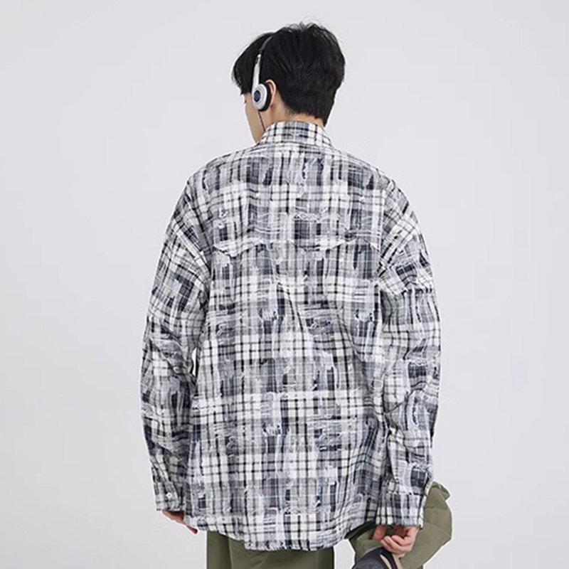 チェックシャツ 長袖シャツ メンズ 胸ポケット チェック柄 ボタンダウン カジュアルシャツ ゆったり アウター 薄手 折り襟 開襟 春 お洒落 速乾 軽量 羽織 春秋服 通勤通学 学院風 学生 M-2XL