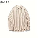 長袖シャツ 縞柄 メンズ ボタンダウン カジュアルシャツ ストライプ 折り襟 胸ポケット M~4XL 春着 秋服 ヴィンテージ 上着 着心地いい ストリート レジャー 普段着 お出かけ レトロ ハンサム