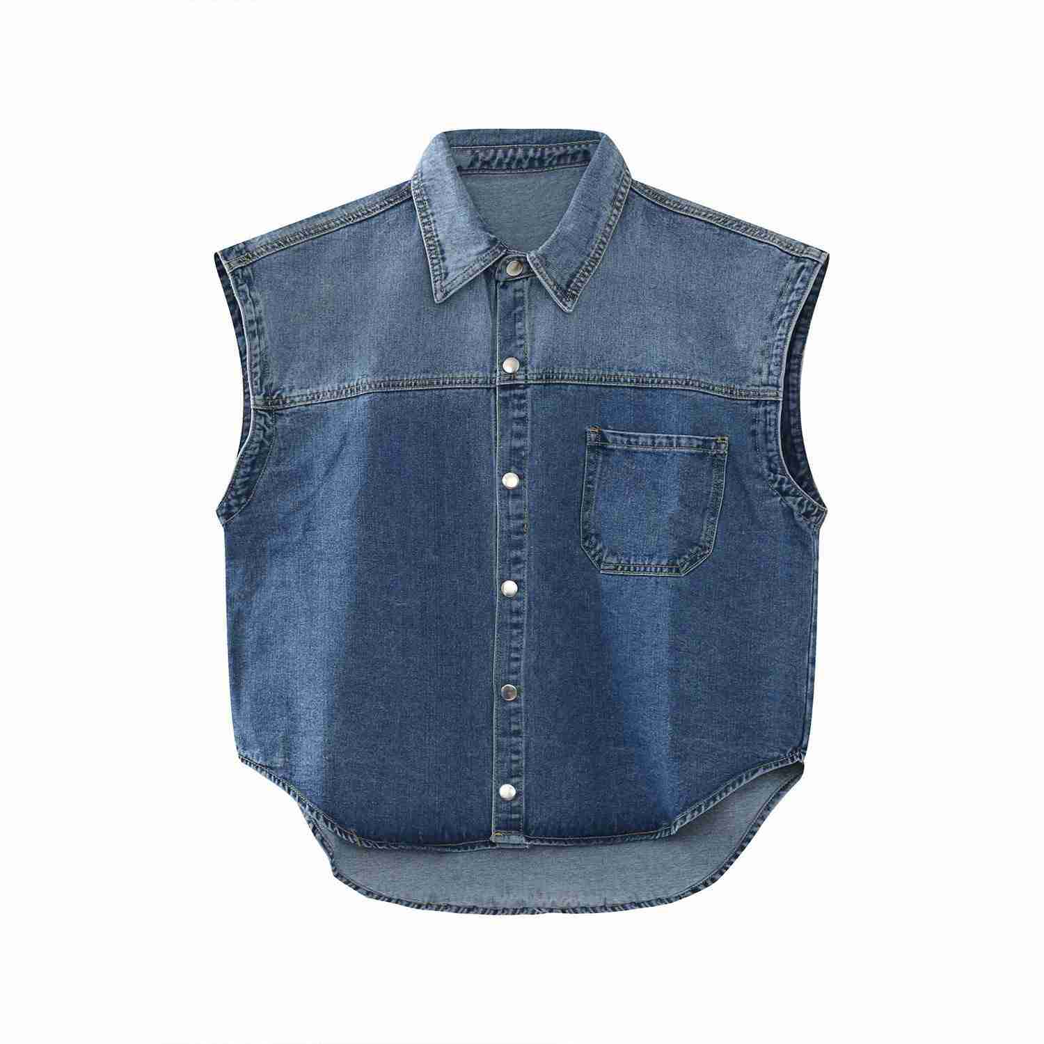 デニムベスト メンズ ファッションベストレイヤード スリム チョッキ レジ 袖なし Gジャン ジージャン カジュアル グラデーション ノースリーブ 韓国風 ライダース 耐磨耗 デイリー オシャレ