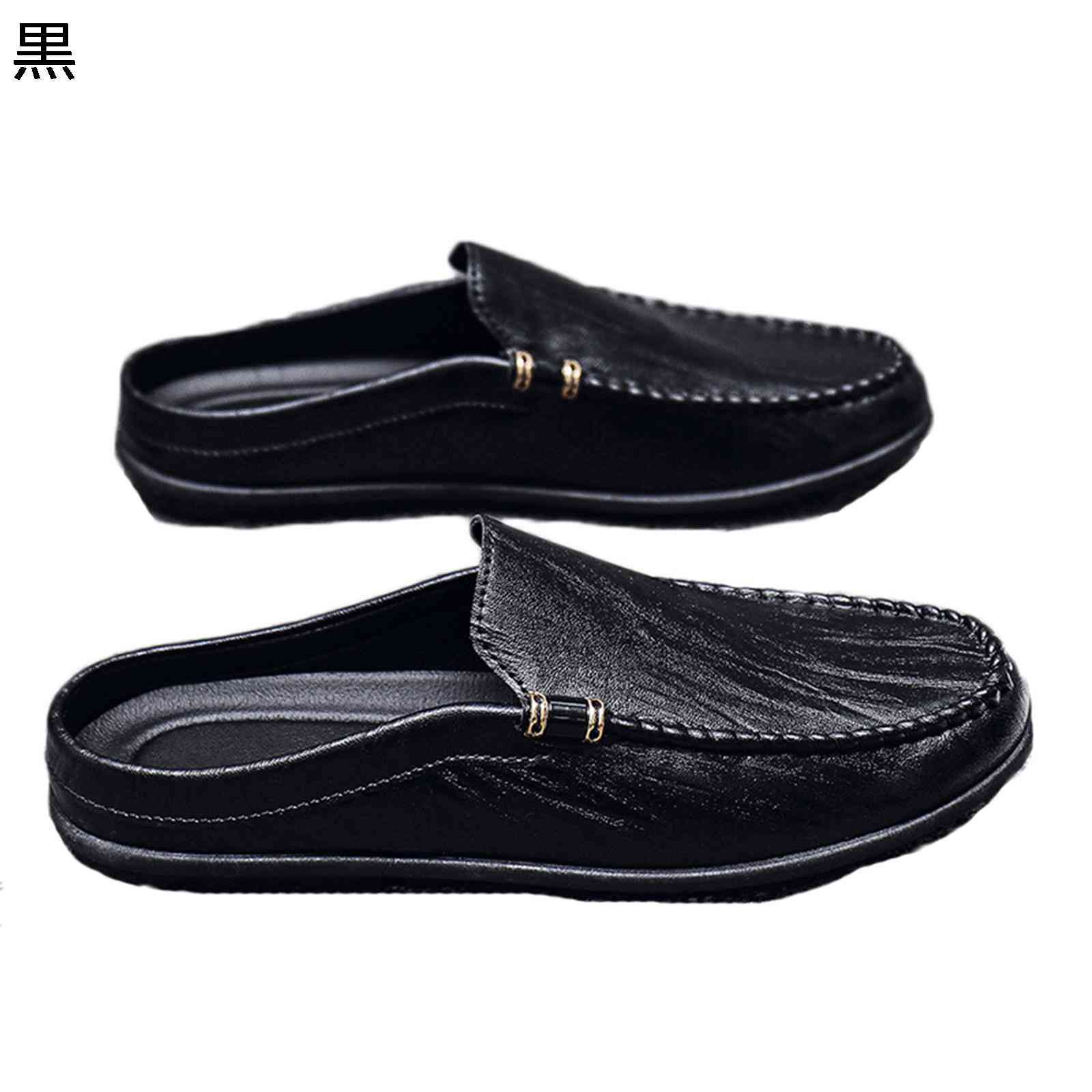 ローファー オフィススリッパ スリッポン メンズ かかと無し サボ つま先あり サンダル 紳士靴 ドライ..