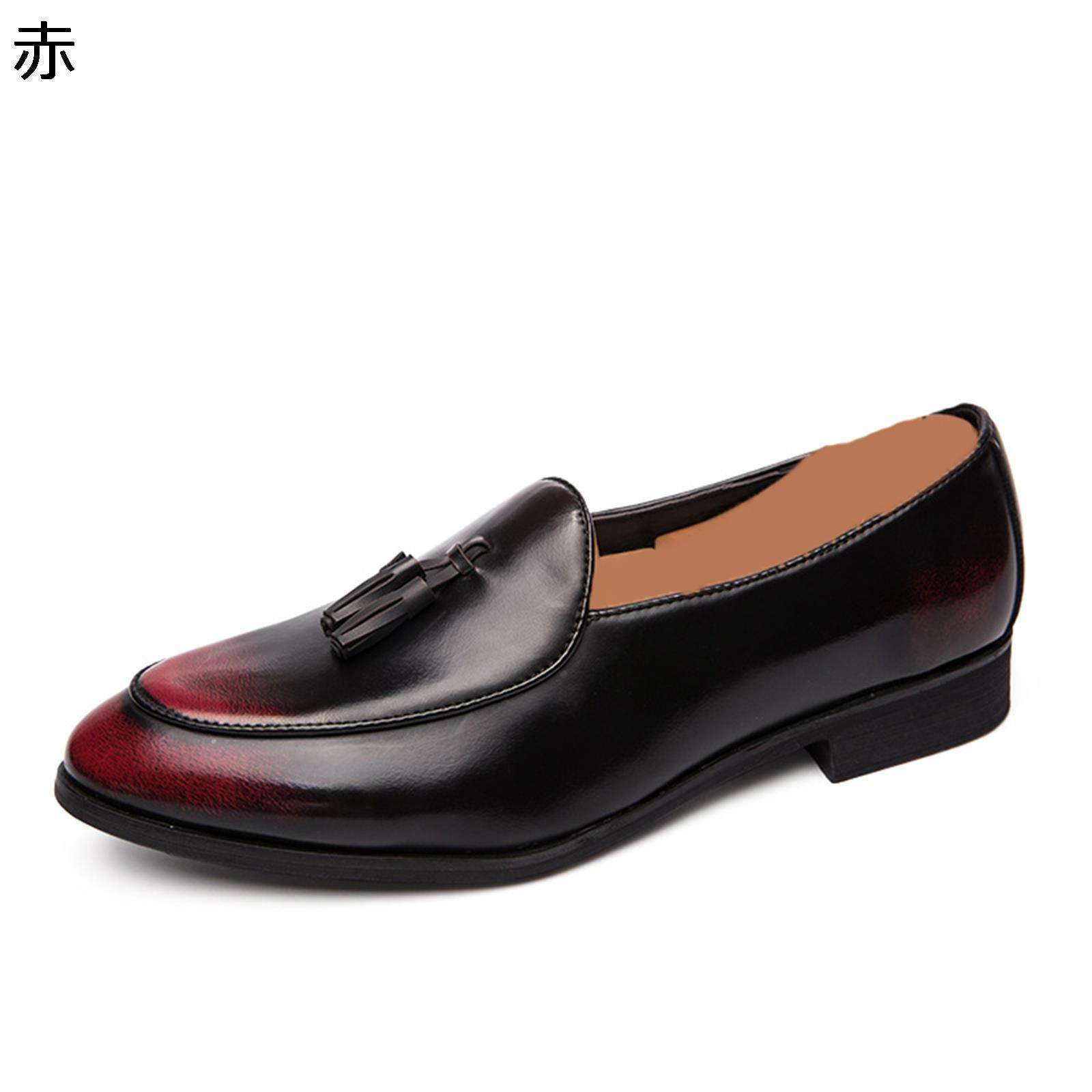 ローファー メンズ ビジネスシューズ スリッポン 定番 エナメル グラデーション ホスト系 タッセル ワインレッド ブラック スリップオン 紳士靴 春夏秋冬 シンプル 男性用 立ち仕事 撥水 コンフォート ソフト