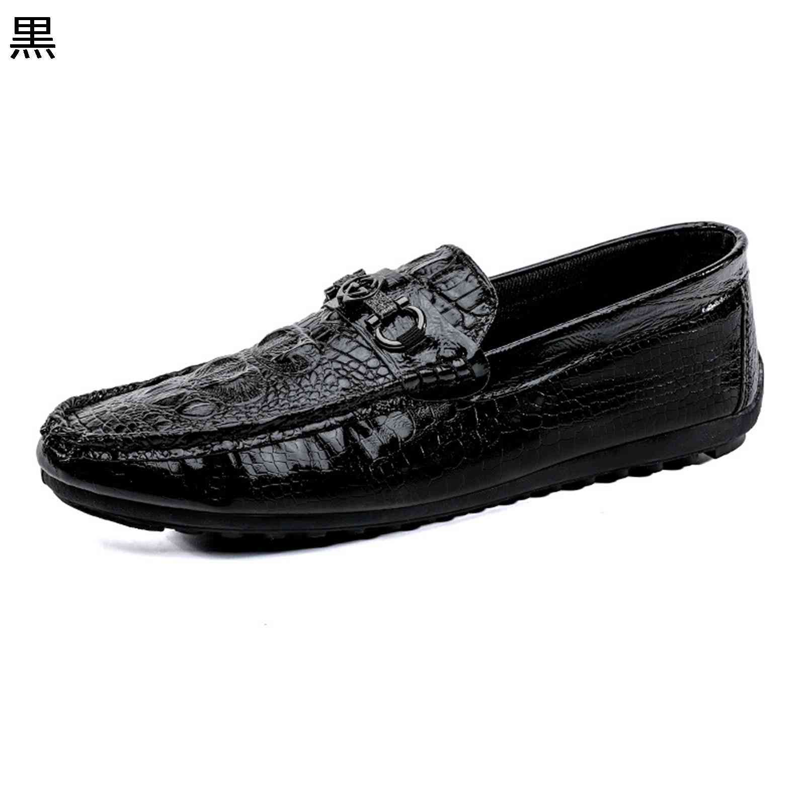 ローファー クロコ型押し 黒 モカシン スリッポン メンズ ドライビングシューズ カジュアルシューズ 撥水 PUレザー シンプル ファッション 歩きやすい 出張 営業 就職 就活 旅行 散歩 日常
