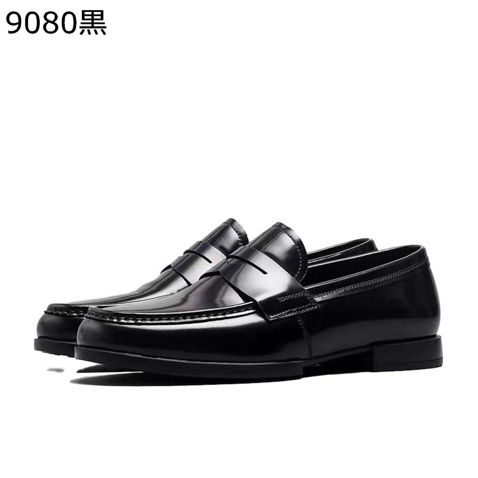 ビジネスシューズ スリッポン ローファー メンズ メンズ エナメル ローヒール 本革 レザー 春 夏 秋 冬..