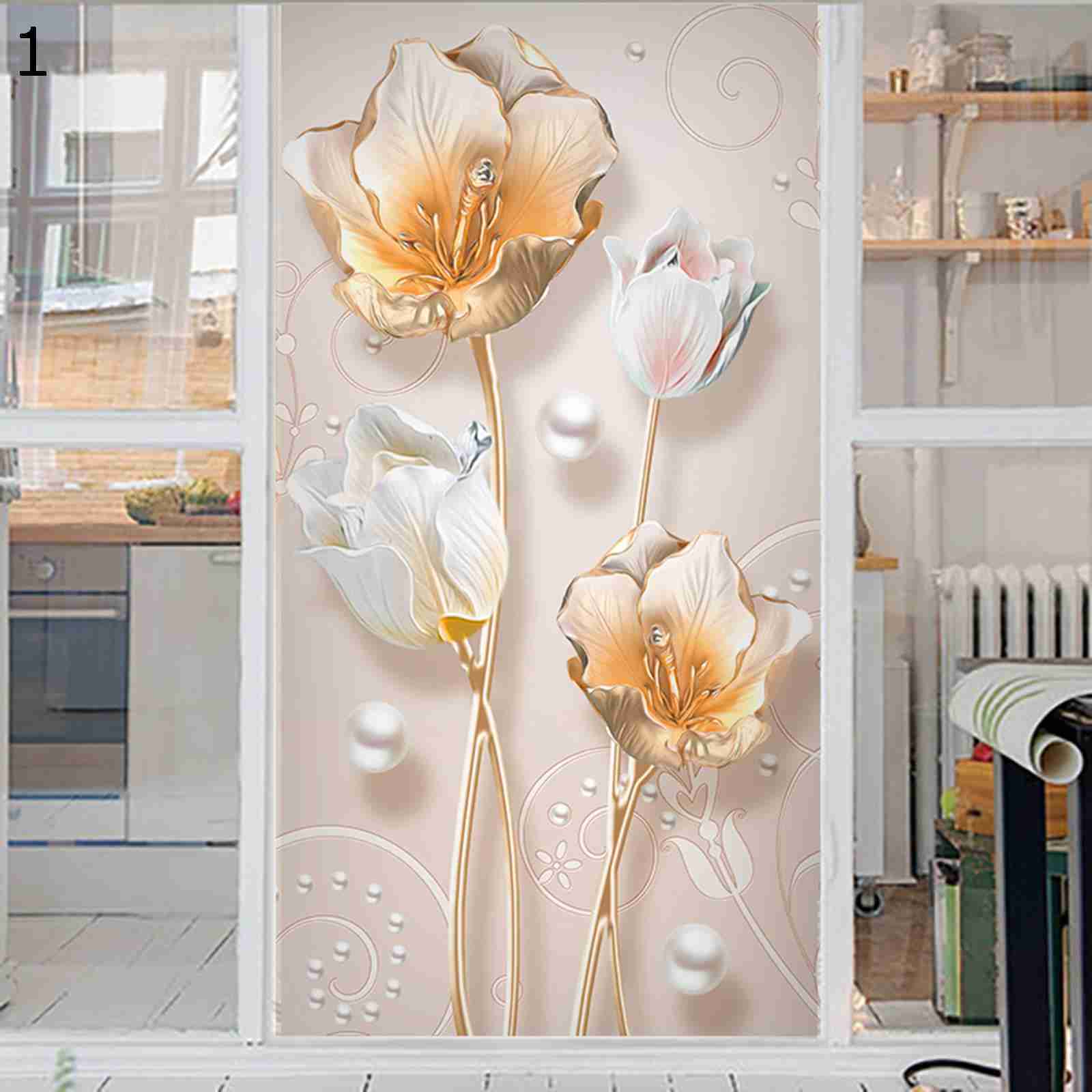 すりガラス風シート 目隠し ガラス窓用フィルム 断熱 uvカット 遮光 柄 インテリアシール 外から見えな..