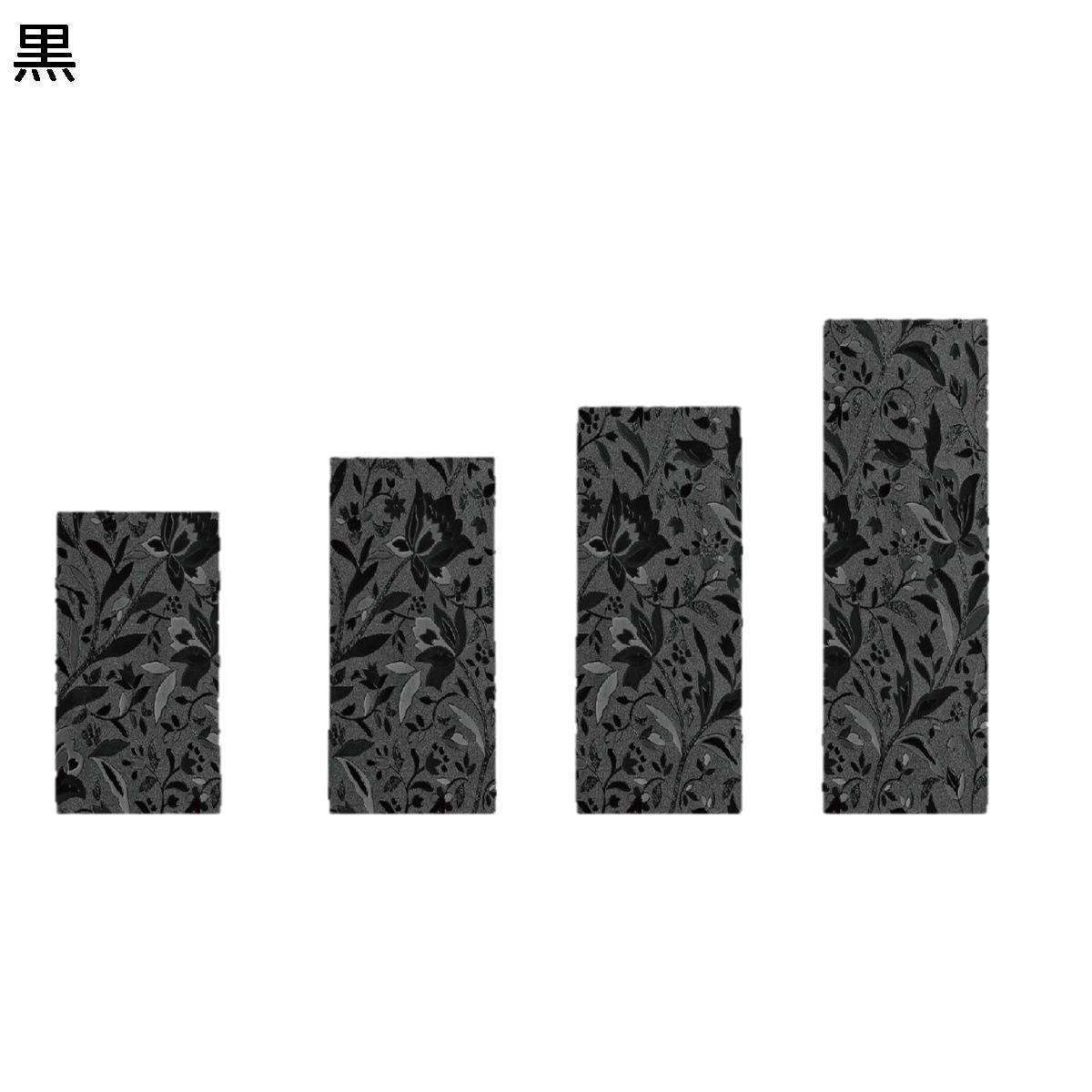 真っ黒フィルム 花柄 すりガラス風 目隠しシート 窓ガラスフィルム uvカット 見えない 遮光 貼ってはが..